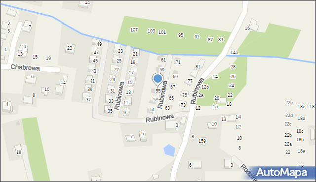 Przeginia Duchowna, Rubinowa, 55, mapa Przeginia Duchowna