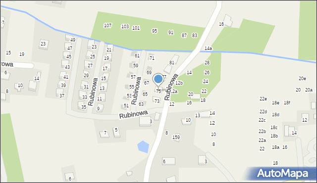 Przeginia Duchowna, Rubinowa, 75, mapa Przeginia Duchowna