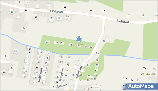Przeginia Duchowna, Rubinowa, 91, mapa Przeginia Duchowna