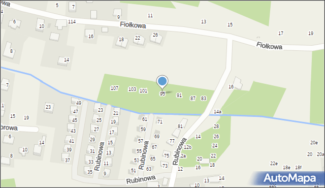 Przeginia Duchowna, Rubinowa, 95, mapa Przeginia Duchowna