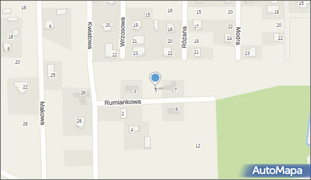 Przykona, Rumiankowa, 5, mapa Przykona