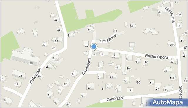 Rabka-Zdrój, Ruchu Oporu, 14, mapa Rabka-Zdrój