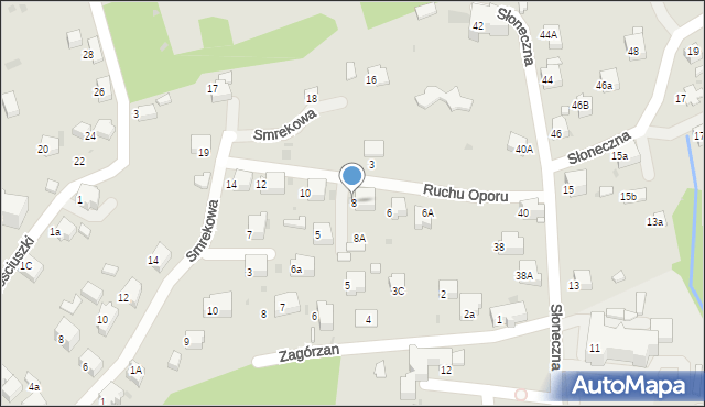 Rabka-Zdrój, Ruchu Oporu, 8, mapa Rabka-Zdrój