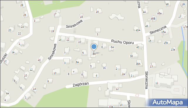 Rabka-Zdrój, Ruchu Oporu, 8A, mapa Rabka-Zdrój