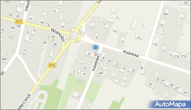 Racławice, Rudnicka, 10, mapa Racławice