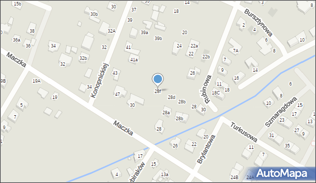 Radzymin, Rubinowa, 28f, mapa Radzymin