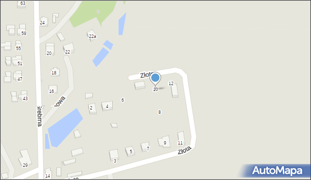 Recz, Rubinowa, 10, mapa Recz