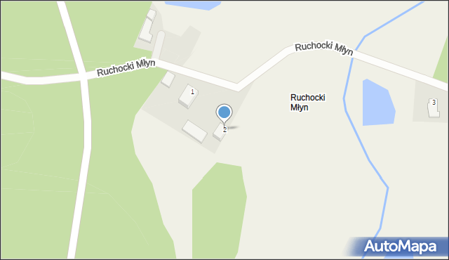 Ruchocki Młyn, Ruchocki Młyn, 2, mapa Ruchocki Młyn