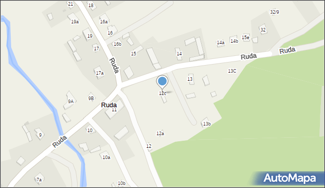 Ruda, Ruda, 12c, mapa Ruda