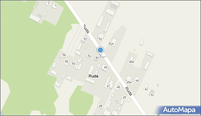 Ruda, Ruda, 50A, mapa Ruda
