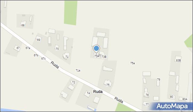 Ruda, Ruda, 73A, mapa Ruda