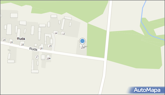 Ruda, Ruda, 13A, mapa Ruda