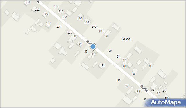 Ruda, Ruda, 93, mapa Ruda