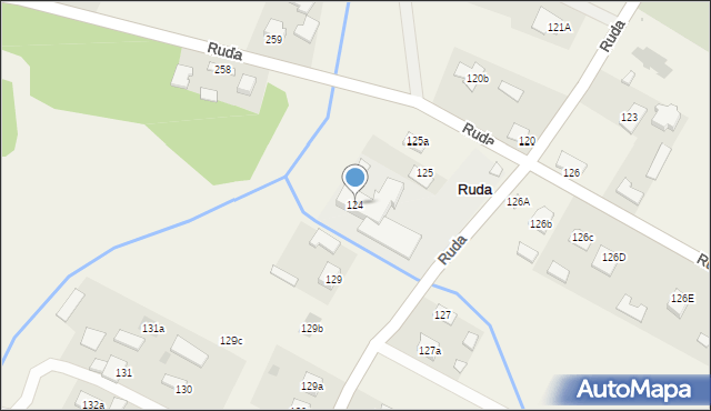 Ruda, Ruda, 124, mapa Ruda
