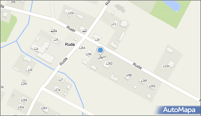 Ruda, Ruda, 126c, mapa Ruda