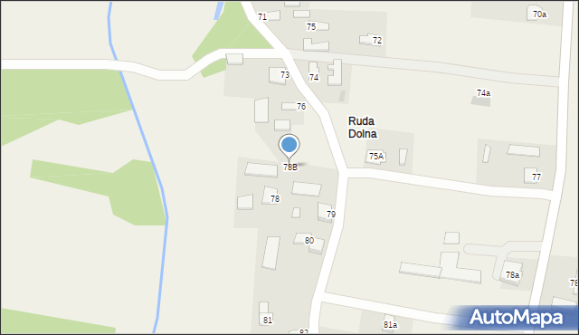 Ruda, Ruda, 78B, mapa Ruda