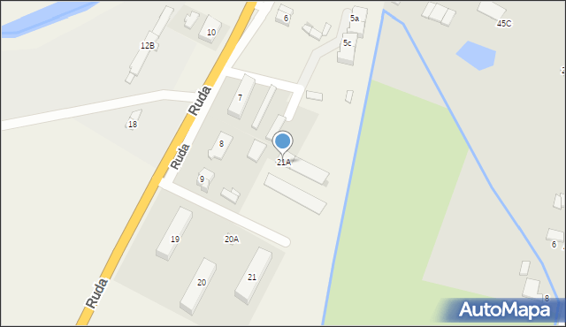 Ruda, Ruda, 21A, mapa Ruda