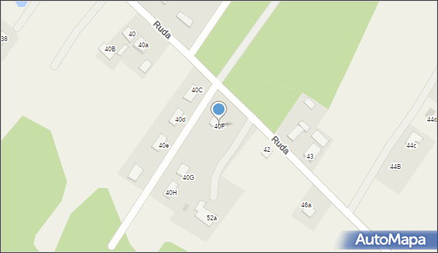 Ruda, Ruda, 40F, mapa Ruda