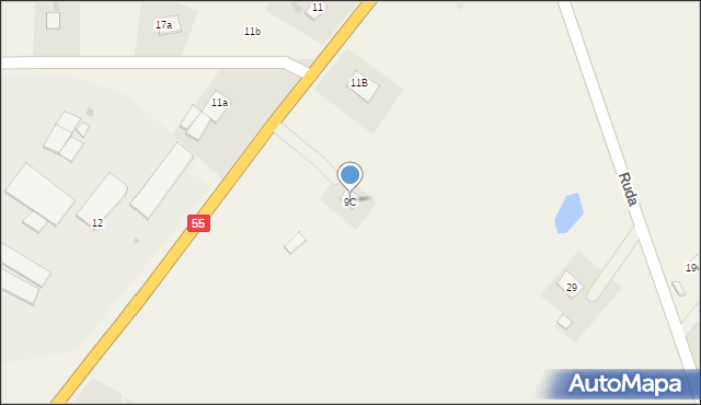 Ruda, Ruda, 9C, mapa Ruda