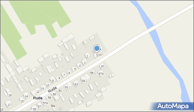 Ruda, Ruda, 1, mapa Ruda