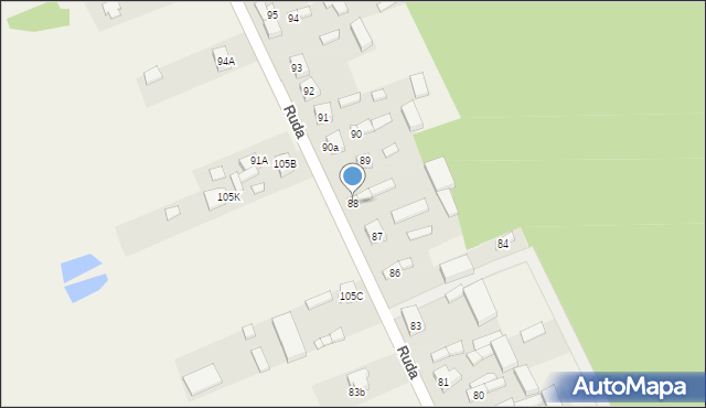 Ruda, Ruda, 88, mapa Ruda
