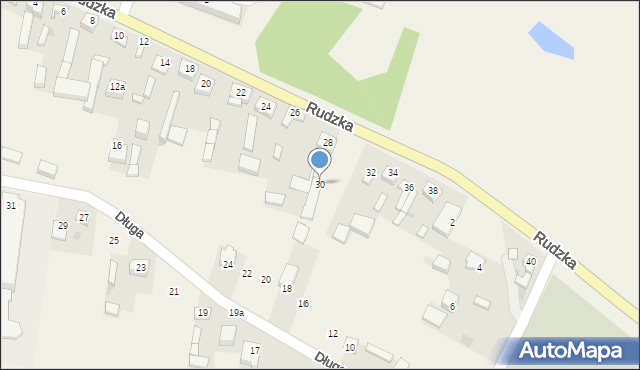 Ruda, Rudzka, 30, mapa Ruda