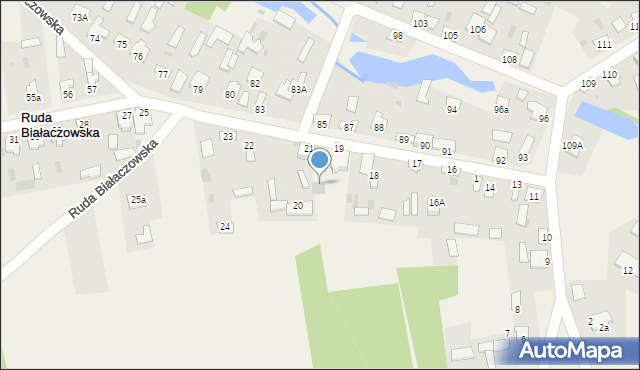 Ruda Białaczowska, Ruda Białaczowska, 19a, mapa Ruda Białaczowska