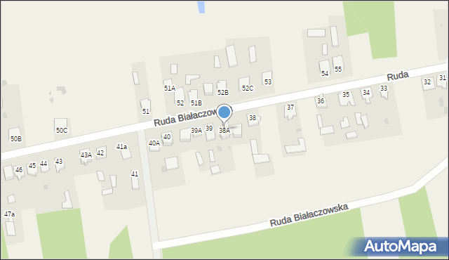 Ruda Białaczowska, Ruda Białaczowska, 38A, mapa Ruda Białaczowska