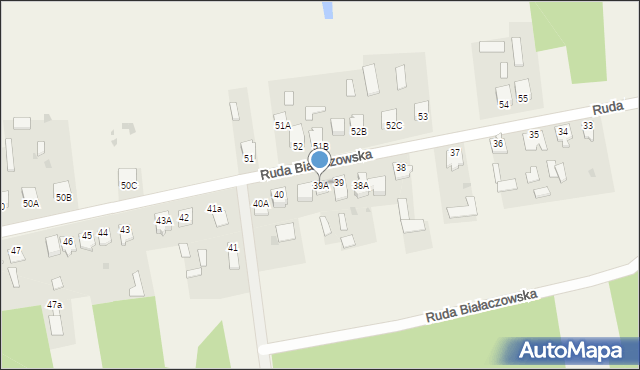 Ruda Białaczowska, Ruda Białaczowska, 39A, mapa Ruda Białaczowska
