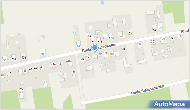 Ruda Białaczowska, Ruda Białaczowska, 39B, mapa Ruda Białaczowska