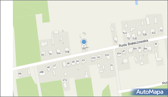 Ruda Białaczowska, Ruda Białaczowska, 50C, mapa Ruda Białaczowska