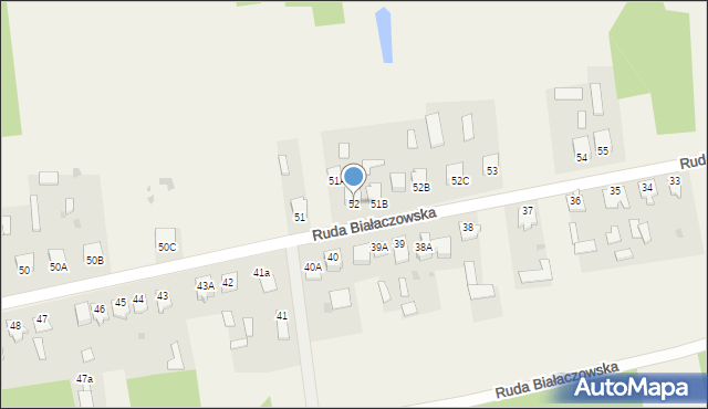 Ruda Białaczowska, Ruda Białaczowska, 52, mapa Ruda Białaczowska