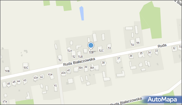 Ruda Białaczowska, Ruda Białaczowska, 52B, mapa Ruda Białaczowska