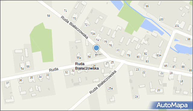 Ruda Białaczowska, Ruda Białaczowska, 57, mapa Ruda Białaczowska