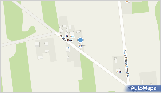 Ruda Białaczowska, Ruda Białaczowska, 62, mapa Ruda Białaczowska