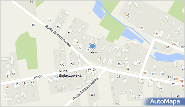Ruda Białaczowska, Ruda Białaczowska, 76, mapa Ruda Białaczowska