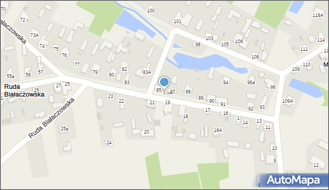 Ruda Białaczowska, Ruda Białaczowska, 86, mapa Ruda Białaczowska