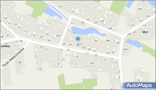 Ruda Białaczowska, Ruda Białaczowska, 88, mapa Ruda Białaczowska