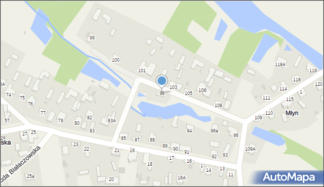 Ruda Białaczowska, Ruda Białaczowska, 98, mapa Ruda Białaczowska