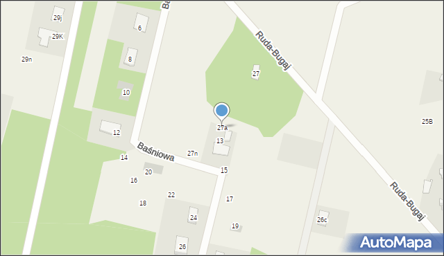 Ruda-Bugaj, Ruda-Bugaj, 27a, mapa Ruda-Bugaj