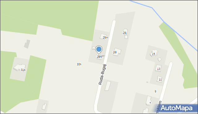 Ruda-Bugaj, Ruda-Bugaj, 28N, mapa Ruda-Bugaj