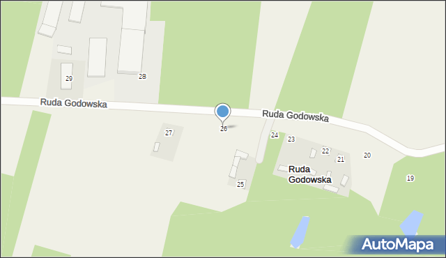 Ruda Godowska, Ruda Godowska, 26, mapa Ruda Godowska