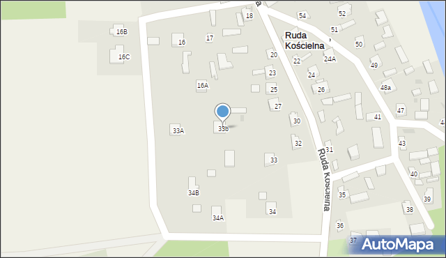 Ruda Kościelna, Ruda Kościelna, 33b, mapa Ruda Kościelna