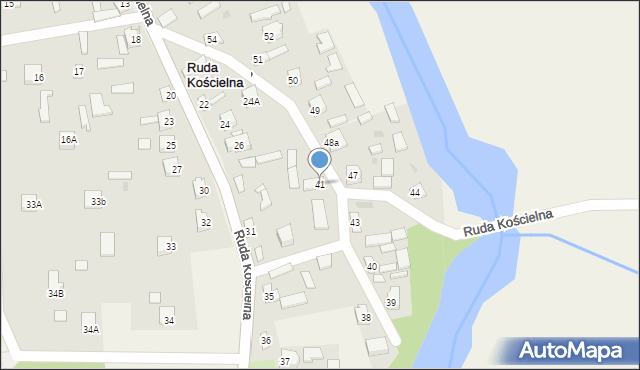 Ruda Kościelna, Ruda Kościelna, 41, mapa Ruda Kościelna