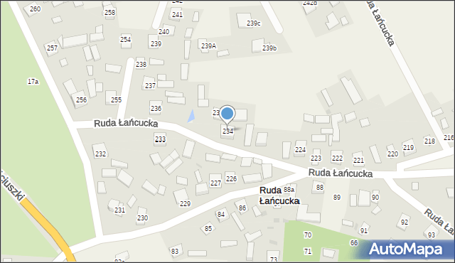Ruda Łańcucka, Ruda Łańcucka, 234, mapa Ruda Łańcucka