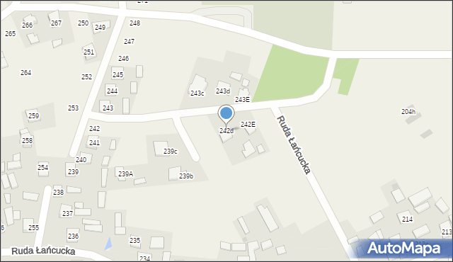 Ruda Łańcucka, Ruda Łańcucka, 242d, mapa Ruda Łańcucka