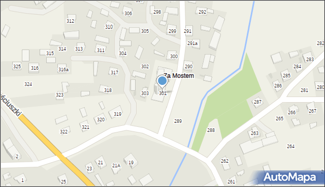 Ruda Łańcucka, Ruda Łańcucka, 301, mapa Ruda Łańcucka