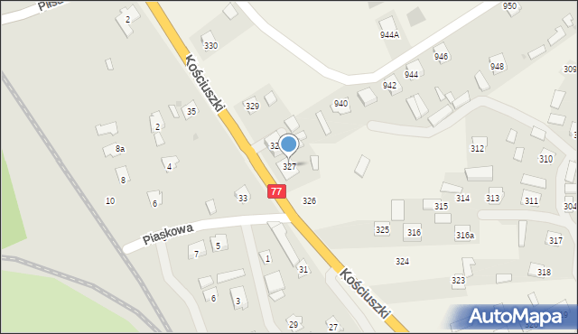 Ruda Łańcucka, Ruda Łańcucka, 327, mapa Ruda Łańcucka