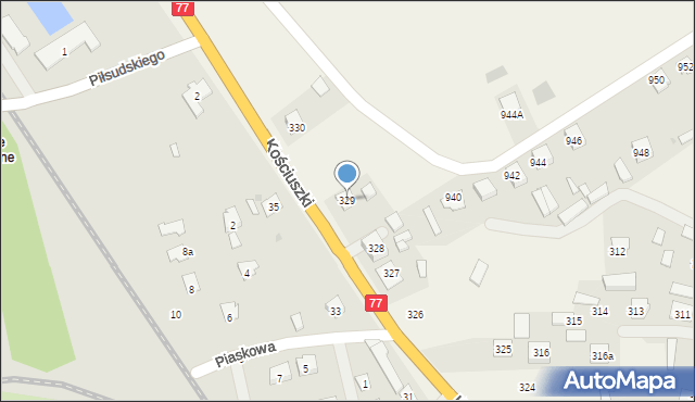 Ruda Łańcucka, Ruda Łańcucka, 329, mapa Ruda Łańcucka