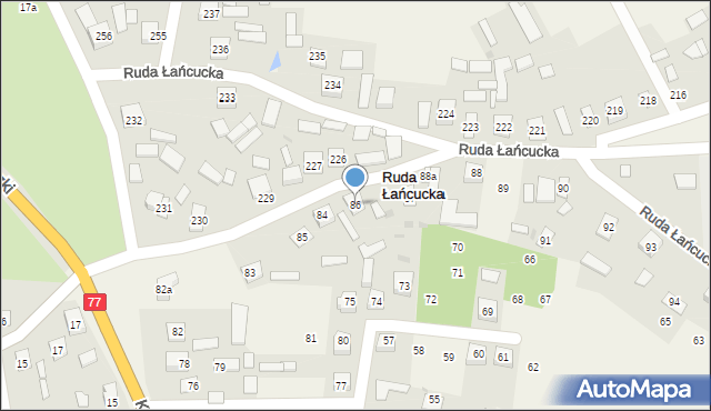 Ruda Łańcucka, Ruda Łańcucka, 86, mapa Ruda Łańcucka